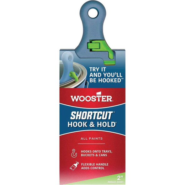 Wooster Shortcut 2 In. Hook & Hold Angle Sash Short Handle Paint Brush H3221-2