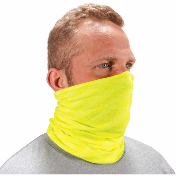 Ergodyne 6485 Multi-Band Face Cover - Fabric, Polyester - Lime