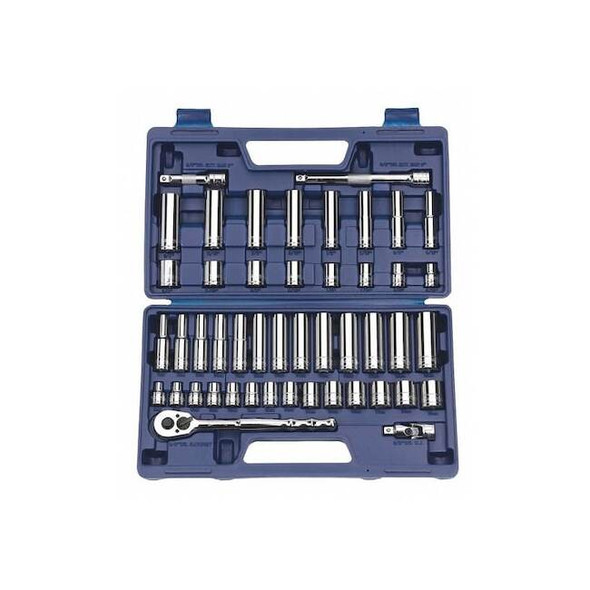 Williams Socket and Drive Tool Set,3/8" D,47pcs., JHW50666 JHW50666