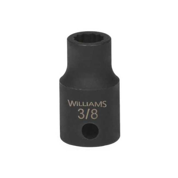 1/2" Drive Impact Socket Black Industrial, Standard 1/2" D,3/8",12Pt Pack of 2