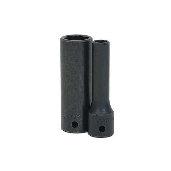 1/2" Drive Impact Socket Black Industrial, Deep 1/2"D,6Pt,9/16