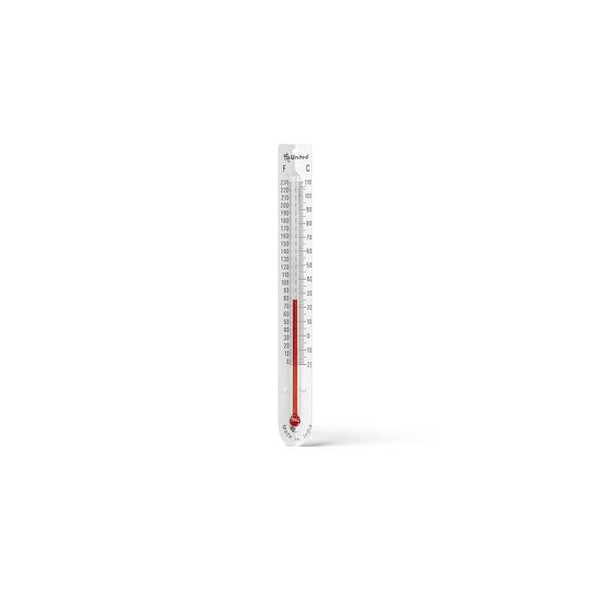 United Scientific Metal Back Student Thermometer,V-Back, THVB02 Pack of 5