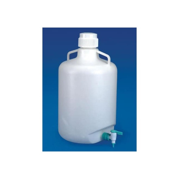 United Scientific Carboy W/Stopcock,Pp,20-Liter 34052