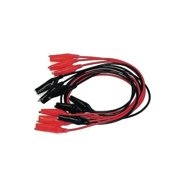 United Scientific Alligator Clip Leads,24",Pack Of 6 (3 WAG024-PK/6