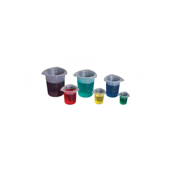 Tri-Corner Beakers,Polypropylene,PK 100, 100 mL / 100 PK