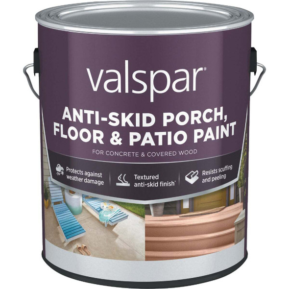 Valspar Anti-Skid Flat Latex Porch, Floor & Patio Paint, Base 4, 1 Gal.