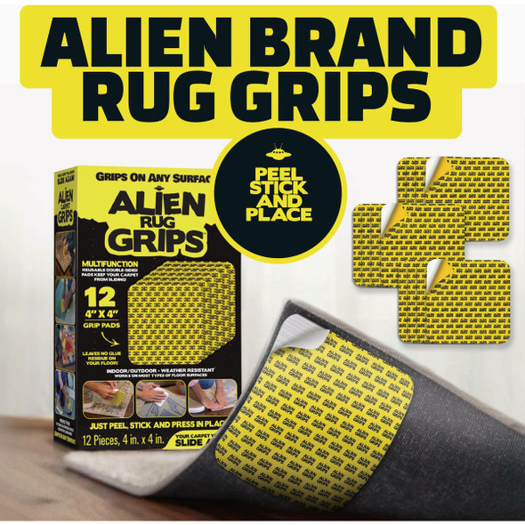 Alien 4 In. x 4 In. Rug Grips (12-Pack) 6543 622548