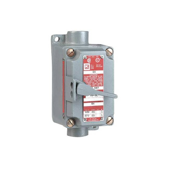 Hubbell Killark Motor Starter,Toggle,20A,3/4In Hubs,3P XSX-53