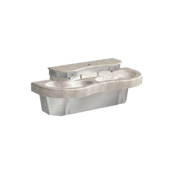 Sensor, Smoky Granite, Two Station Sink, Bathroom Sink System