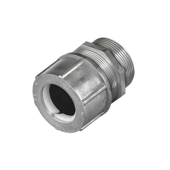 Hubbell Wiring Device-Kellems Cord Connector,2-1/2 in.,Straight,White SHC1079