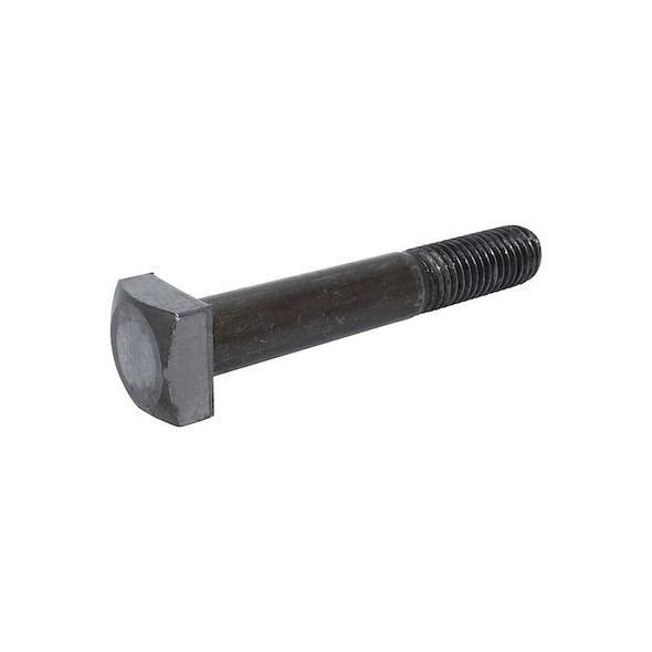 Square Head Bolt, Steel, Grade 2, Plain, 1"-8 Thread Size, 7 in Lg