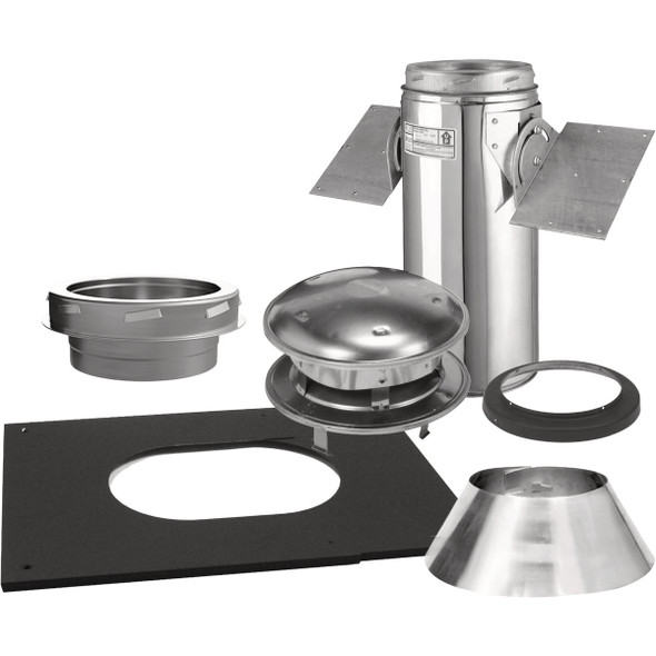 SELKIRK Sure-Temp 6 In. Stainless Steel Pitched Ceiling Chimney Support Kit