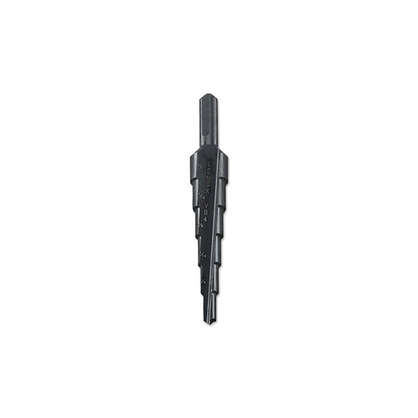Vari-Bit® Step Drill Bit, #4, 3/16 in to 1/2 in Cutting Dia, 6 Steps