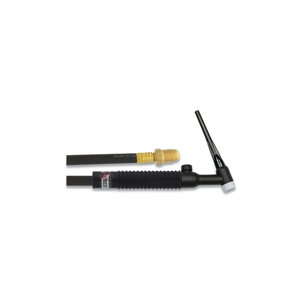 26FV TIG Torch Package, Air Cooled, 200 A, Flex Head with Valve, 25 ft Cable, Rubber