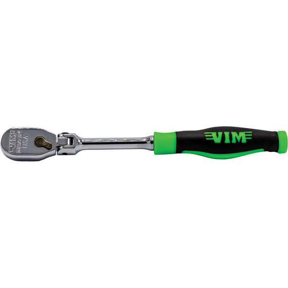 1/4'' DR. 8'' OAL. 90T FLEX HEAD RATCHET W/ COMFORT GRIP  - USA MADE FRCG4USA