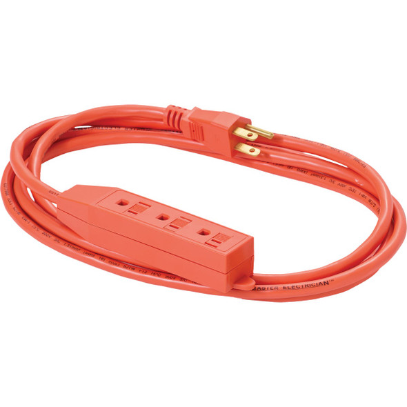 Master Electrician 9 Ft. 3-Outlet 16-3 SJTW Orange Appliance Cord Power Center 04006-ME 536074