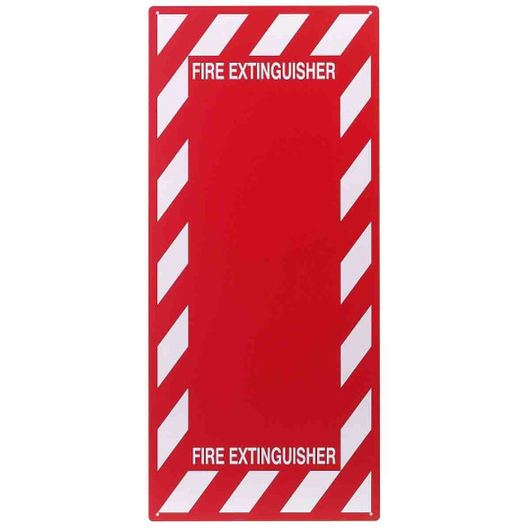 Brady Fire Extinguisher Sign, 29 in Height, 13 in Width, Plastic, English FEBACK