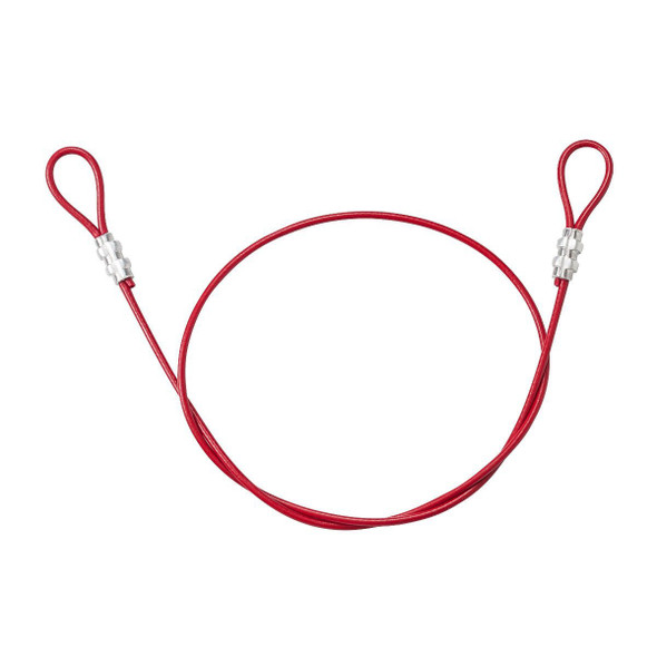 Double Looped Lockout Cable ABS Plastic 0.19 in Dia x 4 ft L Red Pack of 2