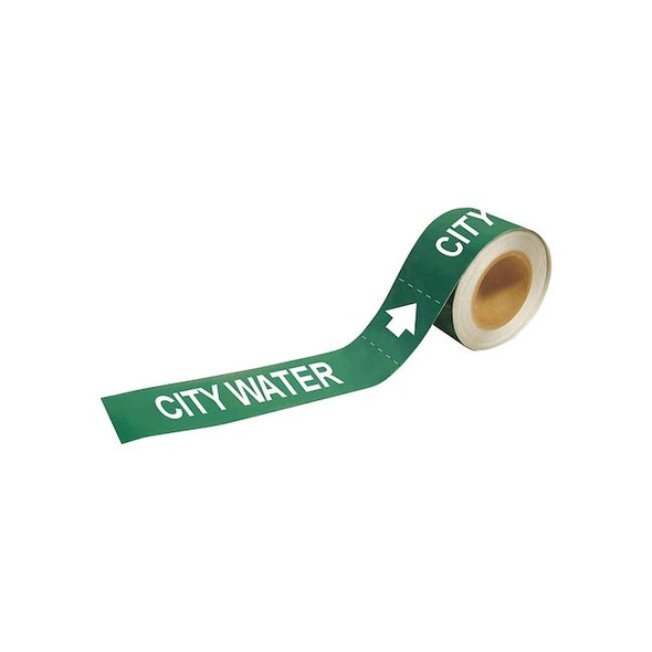 Brady Pipe Marker,City Water,1 In.H 20411