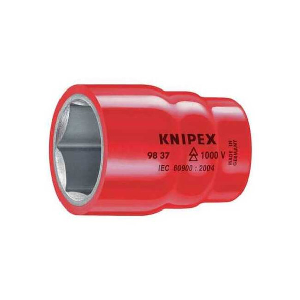 Knipex 3/8 in Drive, 10mm Metric Socket, 6 Points, 3/8 in. Dr,10mm Hex 98 37 10