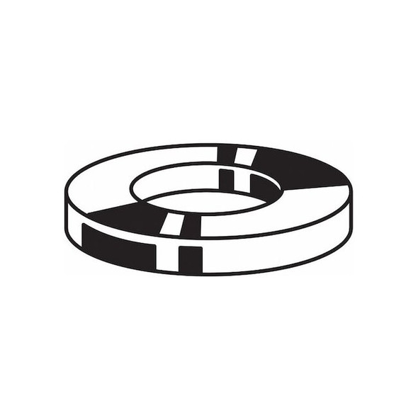 Flat Washer, For Screw Size M33 ,Steel Zinc Plated Finish, 2 PK