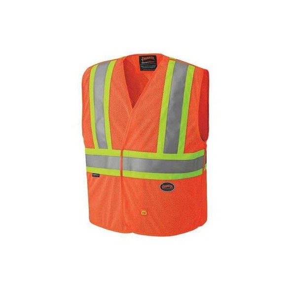 Pioneer Safety Vest, Hi-Vis, Orange, FR, L/XL V2510850U-L/XL