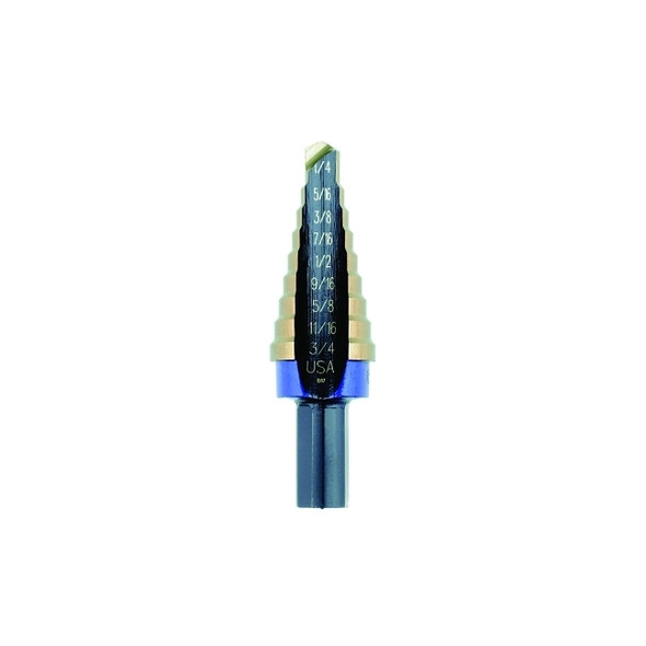 Cobalt Step Drills, 1/4 in-3/4 in, 9 Steps