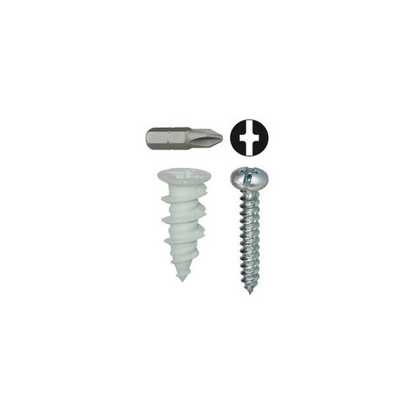 L.H.Dottie Nylon Walldriller Anchor Kit w/ Combo Pan Head Screw #6 50 Pieces