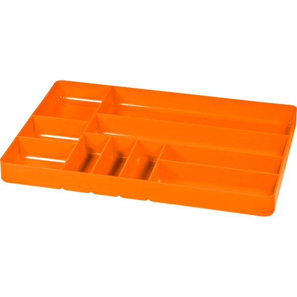11" x 16" 10 Compartment Organizer Tray - Orange 5019