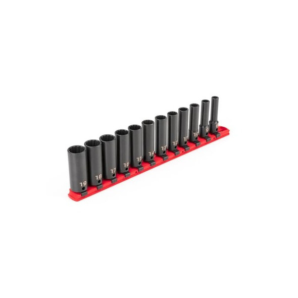 Tekton 3/8 in Drive Impact Socket Set, Metric, 12 pcs SID91111