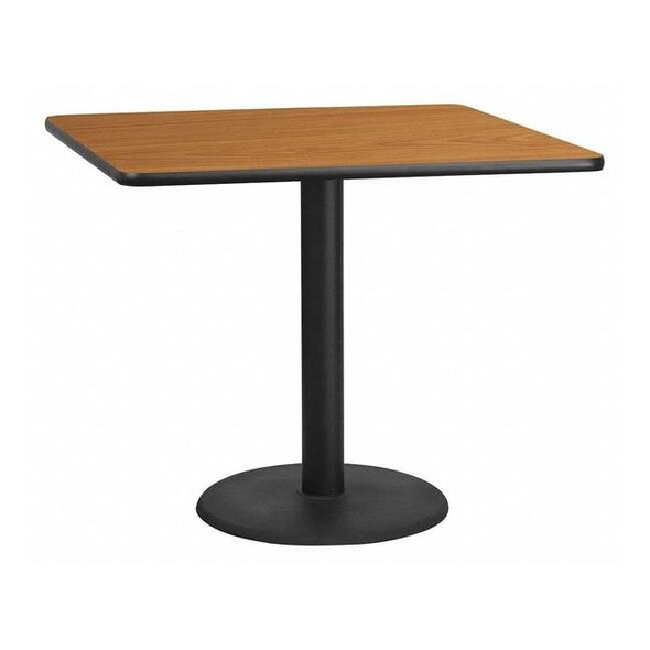 Square Natural Laminate Table, Laminate Top, Wood Grain