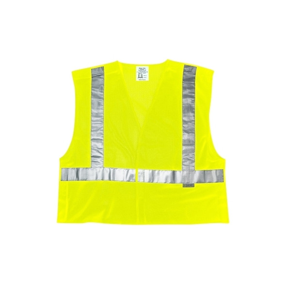 Luminator Class II Tear-Away Safety Vests, Large, Fluorescent Lime
