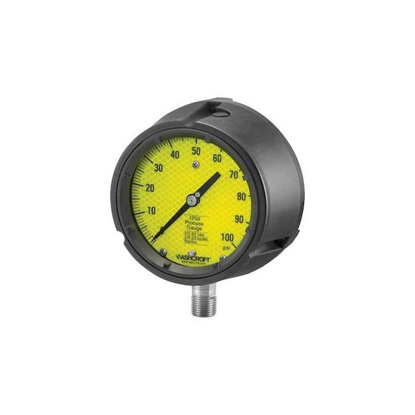 Pressure Gauge, 0 to 300 psi, 4 1/2 in Dial, 1/2 in NPT, Bottom Location