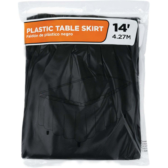14 Ft. Black Plastic Table Skirt WM00987699