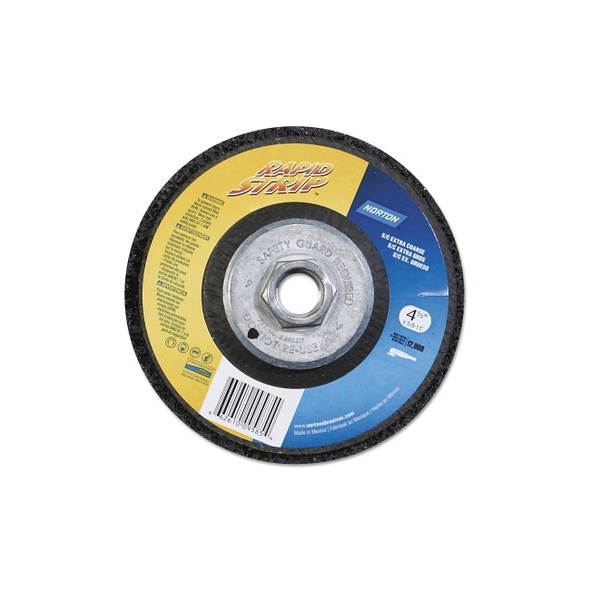 Bear-Tex® Rapid Strip™ Depressed Center Wheel, Silicon Carbide, 4-1/2 in dia, 5/8  in Arbor, 36/50 Grit Pack of 10
