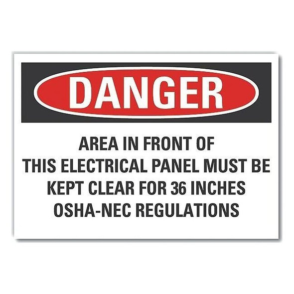 Lyle Decal,Danger Area In Front Of,7 x 5", LCU4-0710-ND_7X5 LCU4-0710-ND_7X5