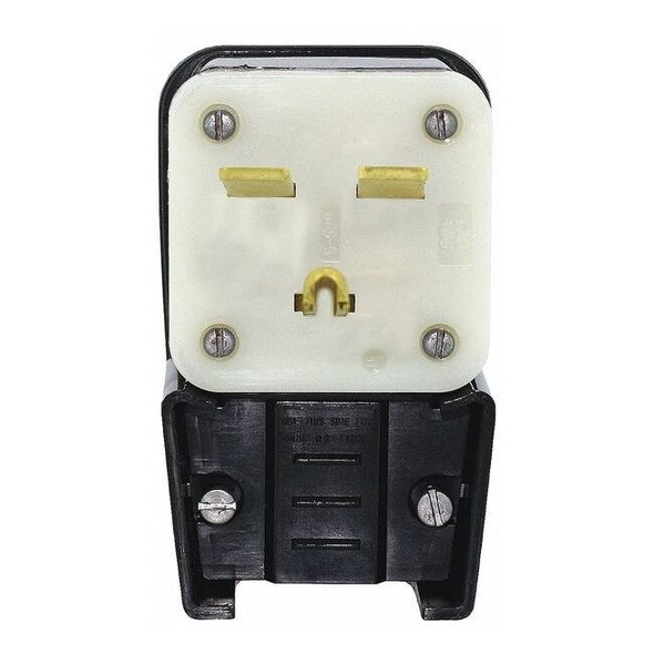Straight Blade Plug, 6-30P, 30 A, 250V AC, 2 Pole, Screw Terminals, Grounded