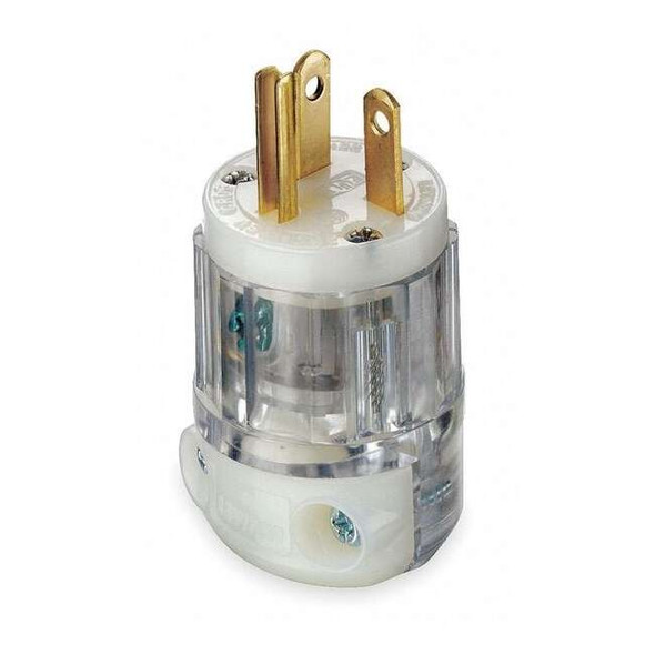 Straight Blade Plug, 5-20P, 20 A, 125V AC, 2 Pole, Screw Terminals, Grounded