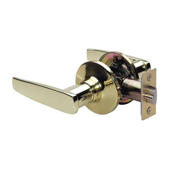 Master Lock Lever Lockset,Polished Brss,Strght Style SLL0403BOX