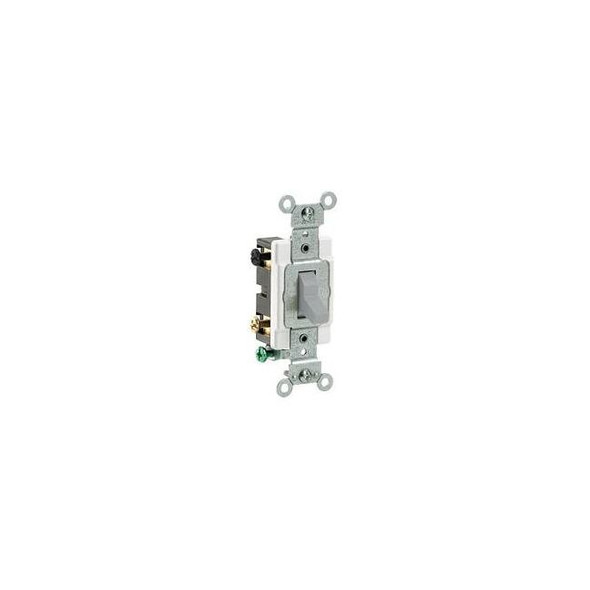 Leviton Wall Switch, 2 hp, Toggle, 20 A, Gray CS420-2GY Pack of 10