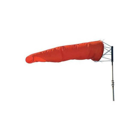 Replacement Windsock, Orange, Nylon, 60 in Length, Windsock Only