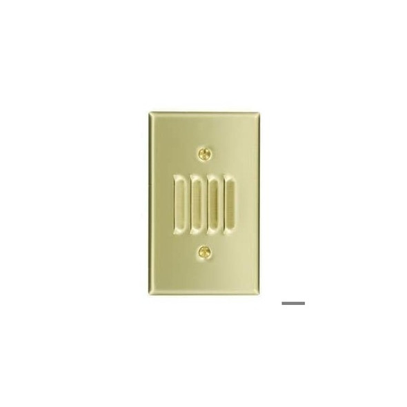 Leviton Louvre Wall Plate, Number of Gangs: 1 Stainless Steel, Silver 84079-40