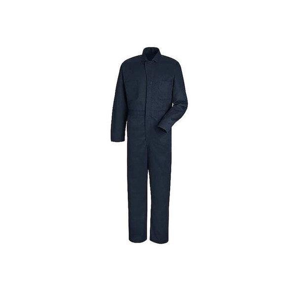 CC14 Coverall, Cotton, 8.5 oz Fabric Weight, 31 1/2 in Inseam, Navy, 56 Regular
