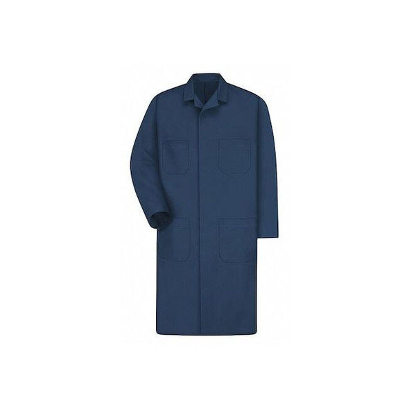 Vf Workwear Unisex Shop Coat, Cotton/Polyester, Snaps, Navy, 2XL KT30NV RG 52