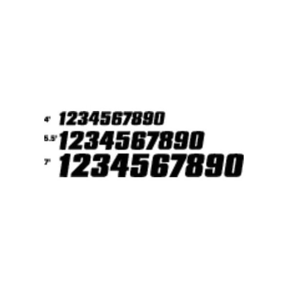 Hardline Products NumberLabelSet,5-1/2inH,3-7/8inW,PK120 DB5120W-KIT
