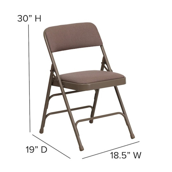 Flash Furniture Beige Fabric Folding Chair,PK4 4-HA-MC309AF-BGE-GG