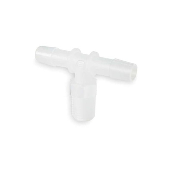 Eldon James Tee, PVDF, Barbed1/4in, MNPT1/4in,PK5 T4-4NK
