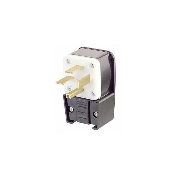 Straight Blade Plug, 15-50P, 50 A, 250V AC, 3 Pole, Screw Terminals, Grounded