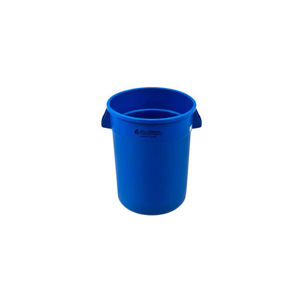 Global Industrial Plastic Trash Can - 32 Gallon Blue