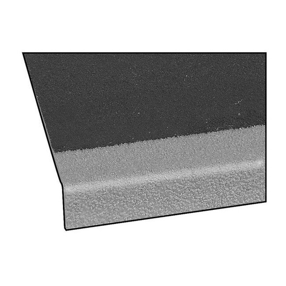 Stair Tread Cover Fiberglass Gray/Yellow, 48 in W x 1/8 in Thick